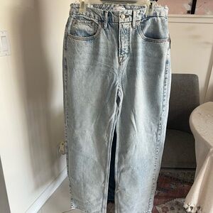 GOOD AMERICAN Good '90s High Waist Loose Fit Jeans Light Denim Size 6/28x 32 NWT